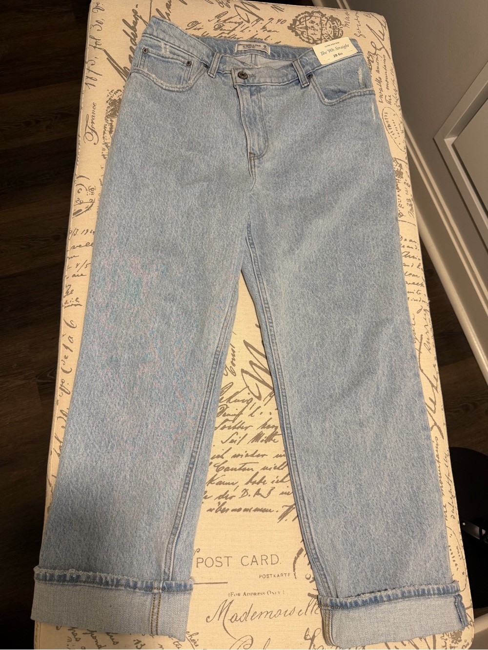 Abercrombie & Fitch Light Wash Straight-Leg Jeans